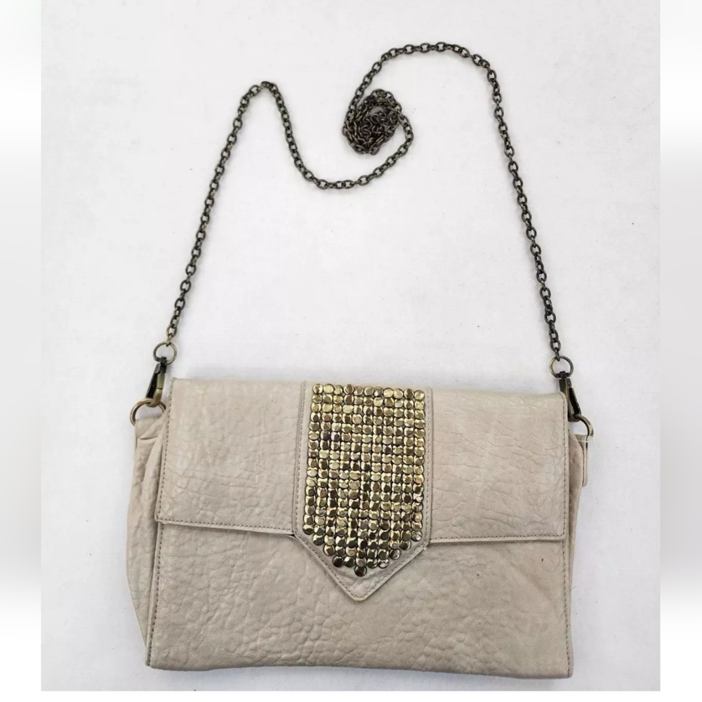 STREET LEVEL Casual Faux Leather STUDDED Detail CROSSBODY Shoulder Bag Envelope